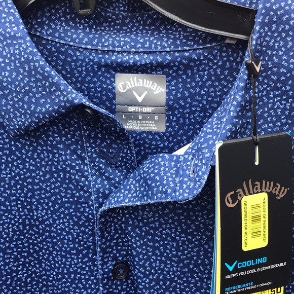 Callaway V Cooling Shirt Men L UPF 50 Opti dry NWT - Picture 2 of 6